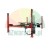 Red four-post Werther car lift for automotive repair shops or vehicle service.