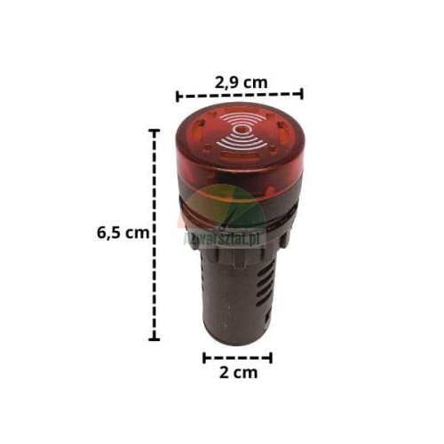 Red acoustic indicator (buzzer)
