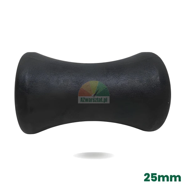 Black pressure roller Type B, hourglass shape, 25mm
