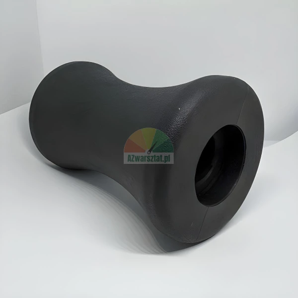 Black hourglass-shaped peanut foam roller for muscle and spine self-massage.