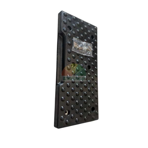 Black anti-slip mounting plate with studs and a set of screws