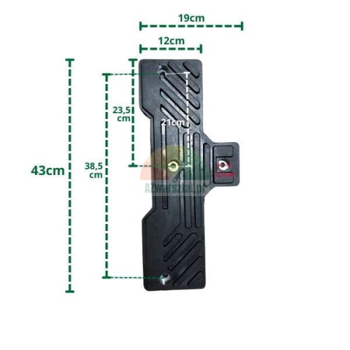 Rubber fender guard Type B with dimensions.