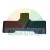 Black T-shaped anti-slip rubber pad with circular studs