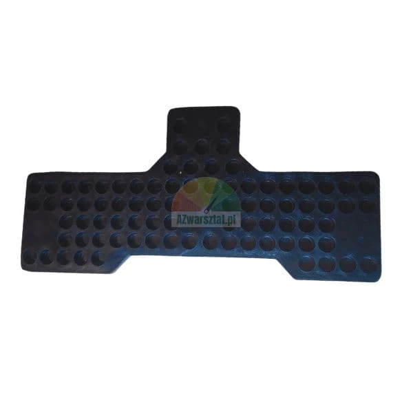 Black T-shaped anti-slip rubber pad with circular studs