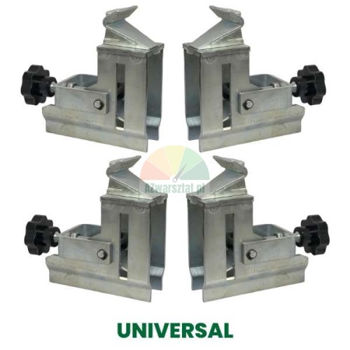 Motorcycle tire changer jaw overlays Type B, set of 4 pieces, metal adjustable universal clamps