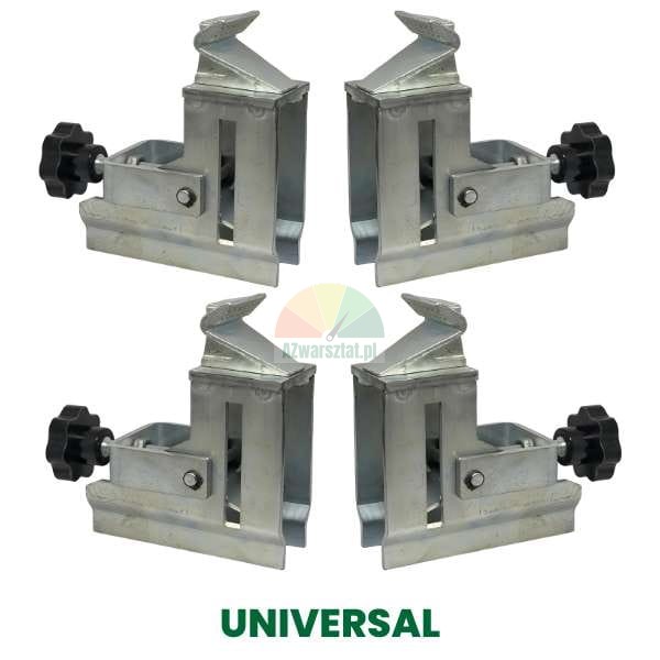 Motorcycle tire changer jaw overlays Type B, set of 4 pieces, metal adjustable universal clamps