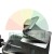 Close-up of metal angled clamping jaws or vise components showing serrated wedge-shaped inserts