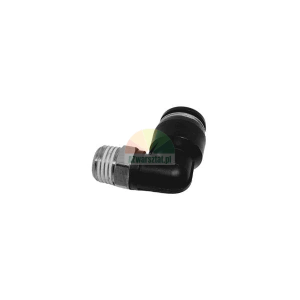 Pneumatic quick-connect elbow fitting with male thread (90 degree)