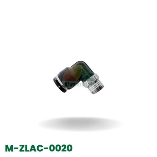 L-type pneumatic elbow fitting, male thread 12.7mm (1/4 inch), push-to-connect for 10mm hose