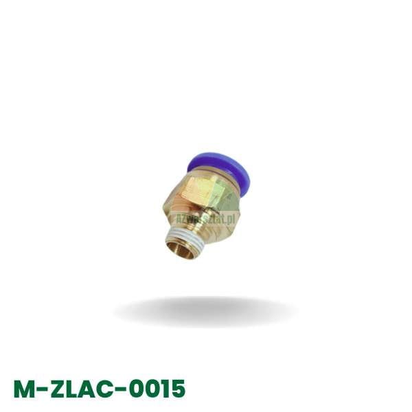 Brass pneumatic straight push-in fitting, quick connector for 10mm tube with 9.7mm male thread