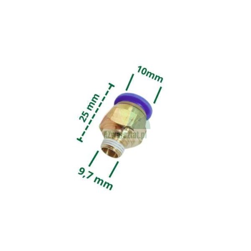 Pneumatic connector: 10mm plug / 9.7mm thread.