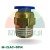 Brass pneumatic quick connector, 8mm push-in tube fitting / 12.7mm thread