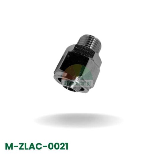 Chrome push-to-connect straight fitting for 10mm tube with 9.7mm male thread