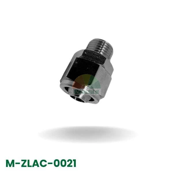 Chrome push-to-connect straight fitting for 10mm tube with 9.7mm male thread