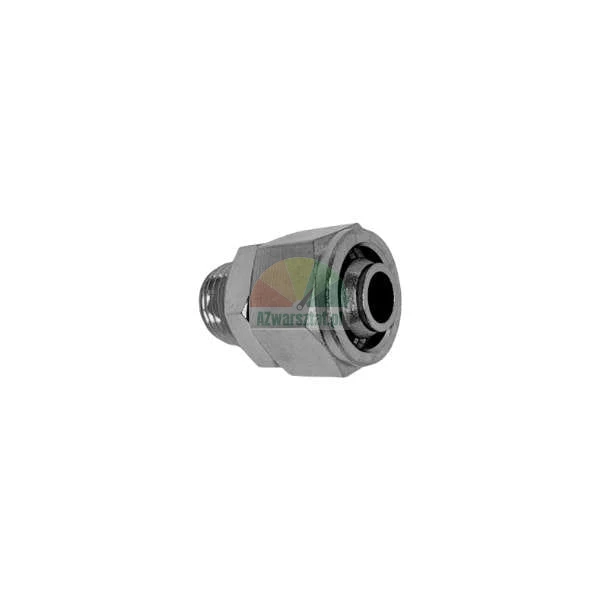 Straight metal push-to-connect fitting with male thread for pneumatic systems