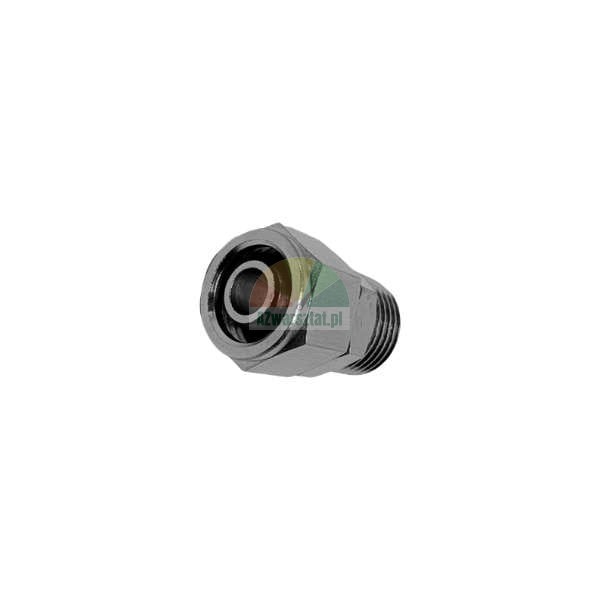 Chrome straight push-in pneumatic fitting with male thread connector on a white background.