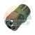 Straight push-in pneumatic fitting with male thread, metallic quick connector for tubing.