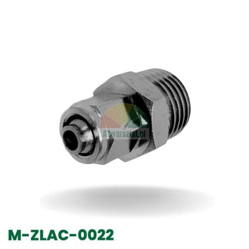 Straight pneumatic push-in connector 6mm tube to 1/4 inch (12.7mm) male thread.