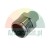 Chrome metal adapter with external thread and hexagonal wrench section for pneumatic or hydraulic systems.