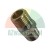 Threaded male-to-male pipe nipple, metal fitting for plumbing.