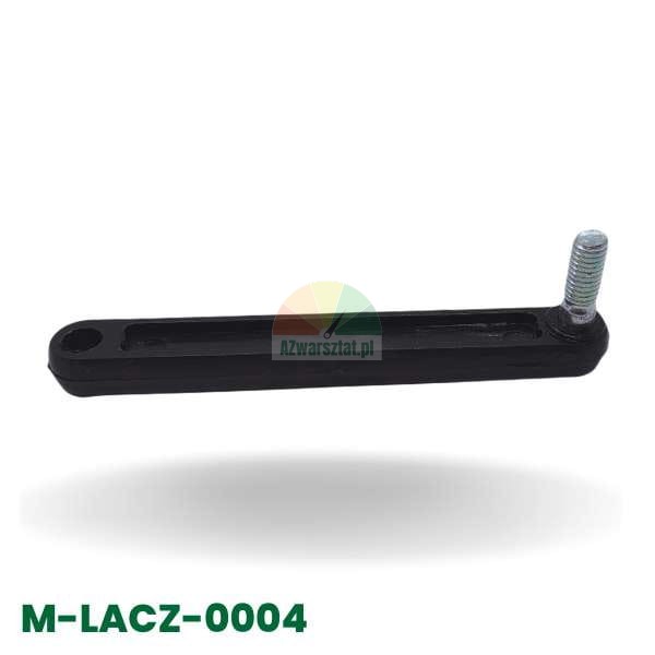 Pedal mechanism linkage rod/connector. Black linkage arm with socket and threaded stud, part M-LACZ-0004.