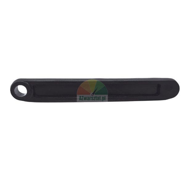 Black bicycle crank arm or linkage rod, shown against a white background, with a mounting hole on the left side.