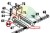 Technical diagram showing highlighted (No. 66) linear guides or rails of a machine assembly.