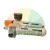 Pneumatic air preparation unit (FRL), compressed air filter and pressure regulator with pressure gauge and orange adjustment knob