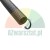 Black extension spring with a hook, close-up of the end against a white background.