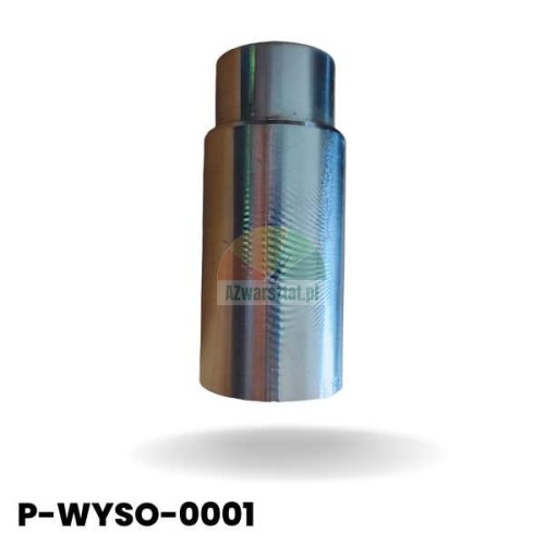 Metal support plate extension, 10 cm high, 50 mm diameter, chrome finish.
