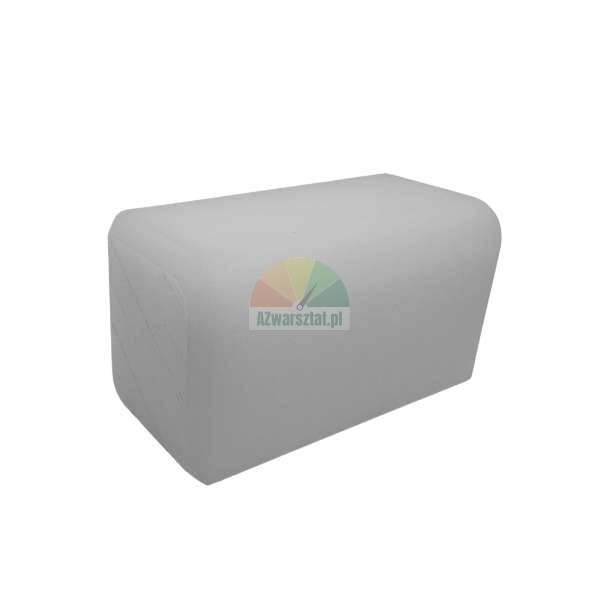 Grey rectangular foam block with rounded edges
