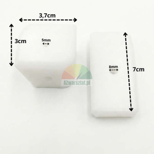 Lift slider block with holes 7 x 3.7 x 3 cm