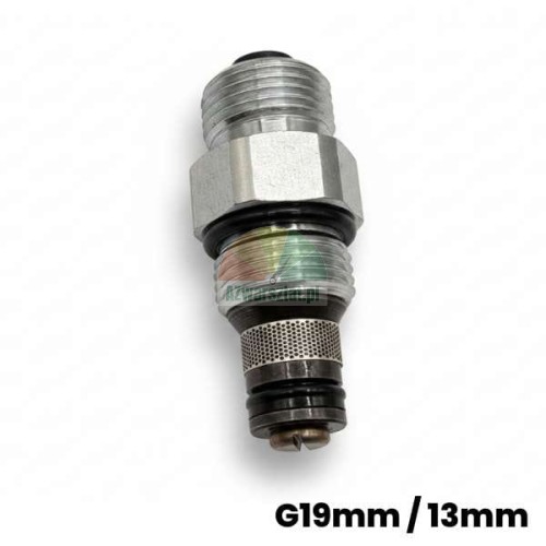Safety (check) valve for lift 13mm / G19mm, metallic hydraulic component with seals