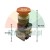 Emergency STOP mushroom button with dimensions