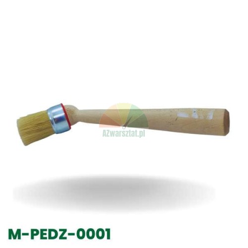 Universal tire mounting paste brush with curved wooden handle