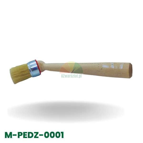 Universal tire mounting paste brush with curved wooden handle