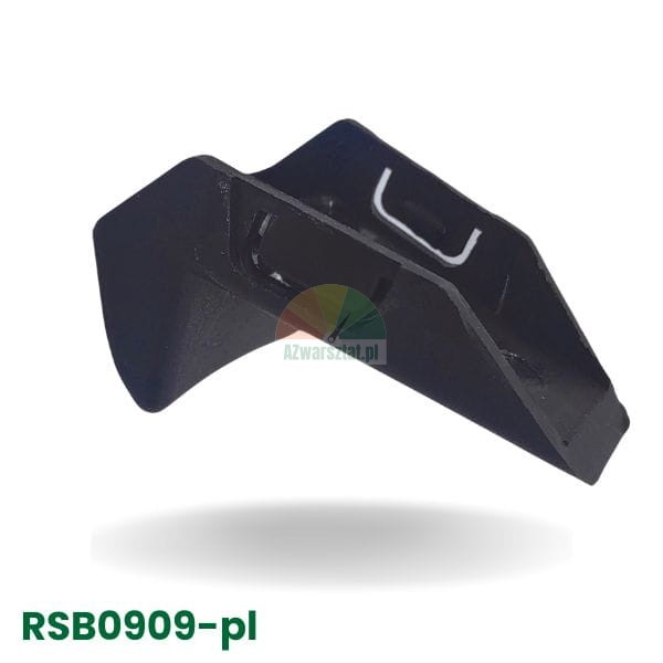 Black plastic car trim clip RSB0909-pl isolated on a white background