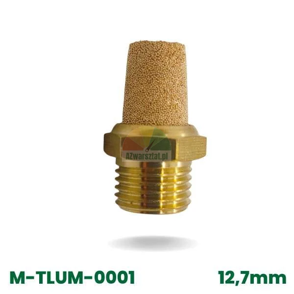 Brass air muffler and filter G1/4 inch 12.7mm sintered bronze