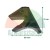 Clamping triangle for tire changer auxiliary arm 96mm x 10cm