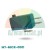 Turquoise microswitch with a black button and metal terminals, model MT-MICR-0001.