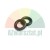 Two black rubber O-rings on a white background.