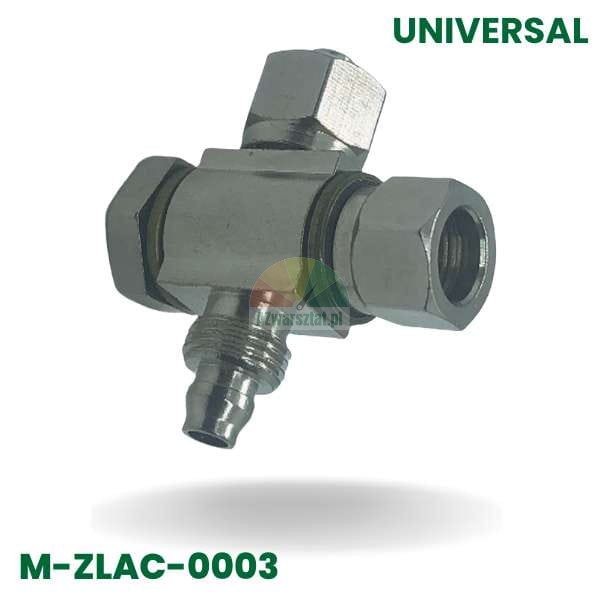 Metal L-shaped pneumatic connector 8 mm with external thread