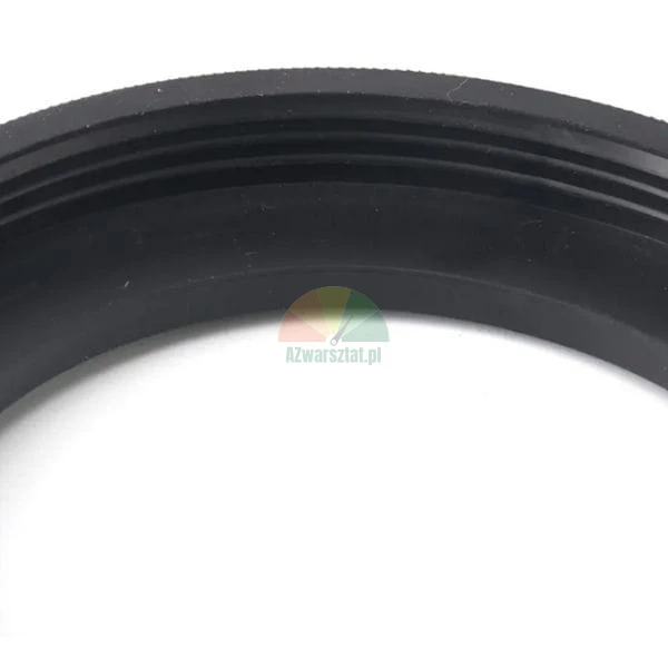 Close-up of a black rubber ring seal with visible grooves.