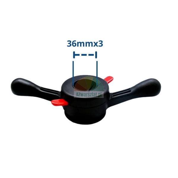 Quick release nut 36mmx3 black for wheel balancer