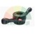 Barbell collar clamp with two handles and red release buttons for weightlifting bars.