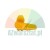Yellow plastic furniture fastening clip on a white background.