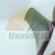 Close-up of a curved dark brown chair backrest on a white background