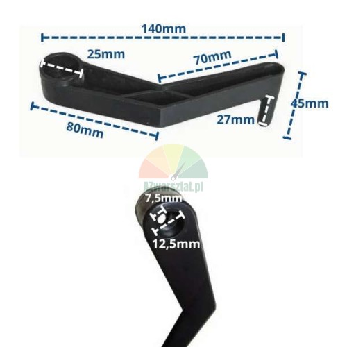 Distance and diameter gauge tip with technical dimensions