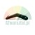 Black plastic angular lever handle part.