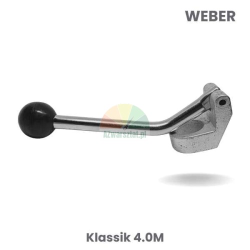 Manual lowering valve lever for Weber Klassik 4.0M lift with black handle knob